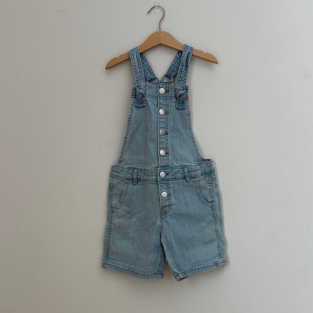 Joe Fresh Kids Light Wash Denim Shortalls Overalls Size 8